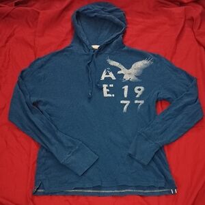 American Eagle Outfitters Authentic Quality Mens Blue Hoodie Sweater Size M